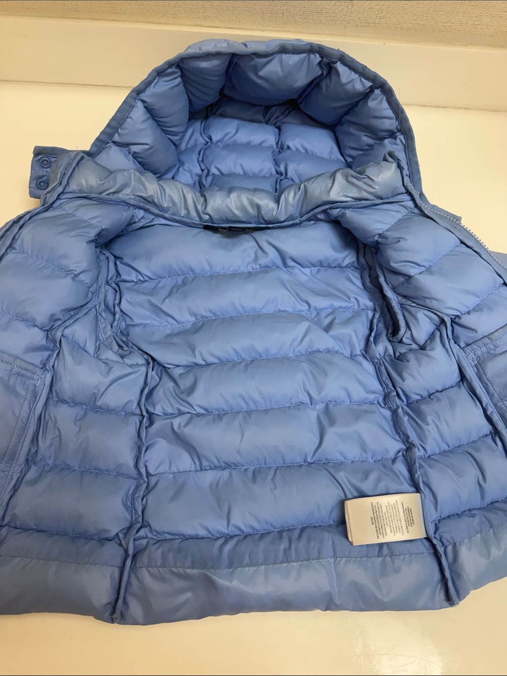 Polo by Ralph Lauren Baby Blue Hooded Puffer Jacket - Picture 11 of 11